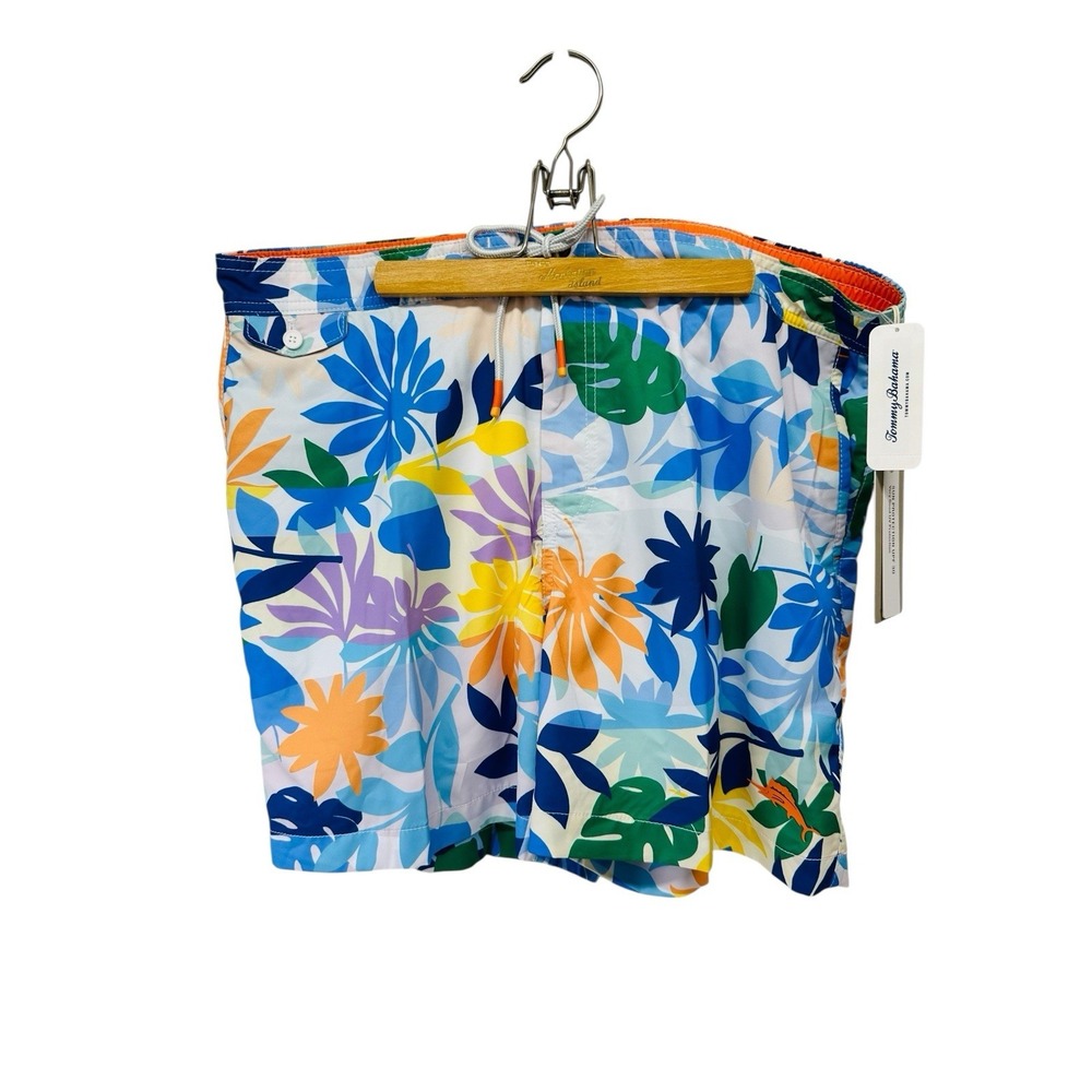 Tommy Bahama RIALTO LUAU OASIS 6" Swim Trunks XL NWT Back & Side Pockets